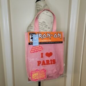 Iron Decals Pink Canvas Bag
